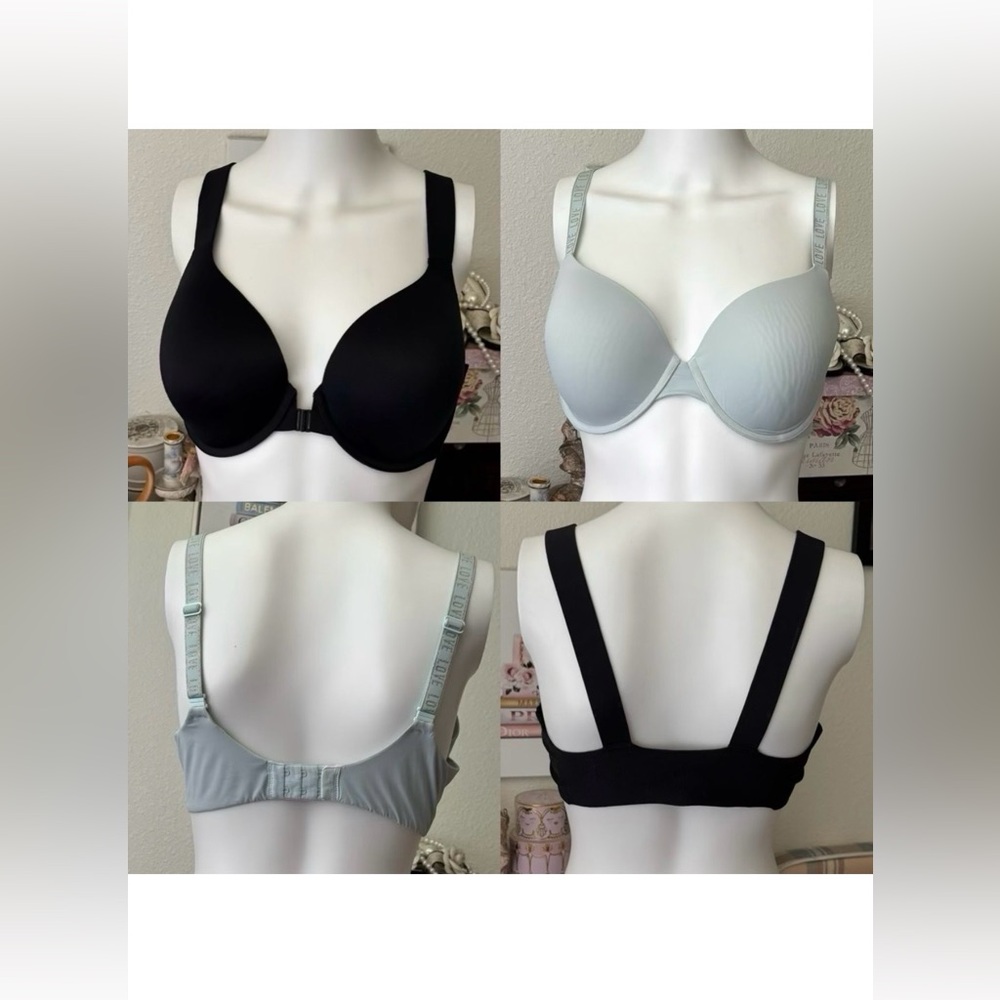 Spanx & Victoria’s Secrets Bras 2 Pc. Bundle in Black & Blue Size 36D
